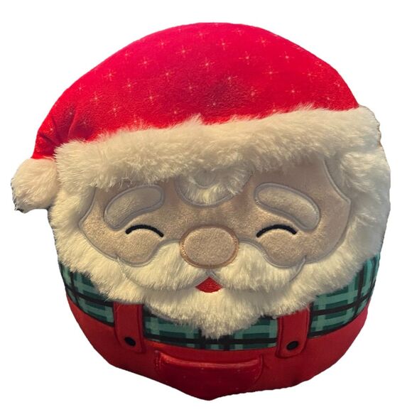 Squishmallows Nick Santa Claus Red Overalls 8" Holiday 2024 Rare Christmas Plush - Picture 3 of 12